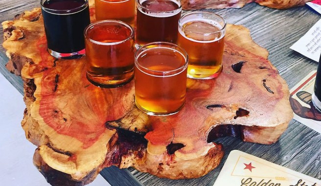 Golden State Brewery beer flight